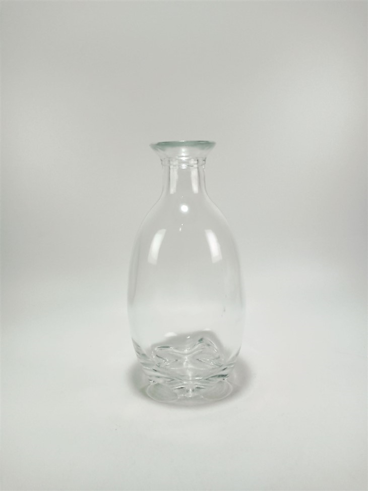 375ml Unique Shape Vodka Bottle Frosted White Glass Bottle For Gin